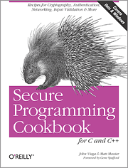 Buchcover von Secure Programming Cookbook for C and C++, O'Reilly